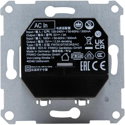 Kopp 298200515 USB-lader 2 voudig type A en type C totaal 3000mA zwart