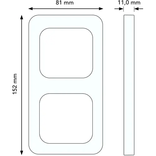 Busch-Jaeger 2512-212-506 afdekraam 2-voudig Standaard SI