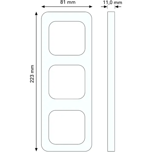 Busch-Jaeger 2513-212-506 afdekraam 3-voudig Standaard SI