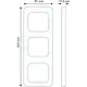 Busch-Jaeger 2513-212-506 afdekraam 3-voudig Standaard SI