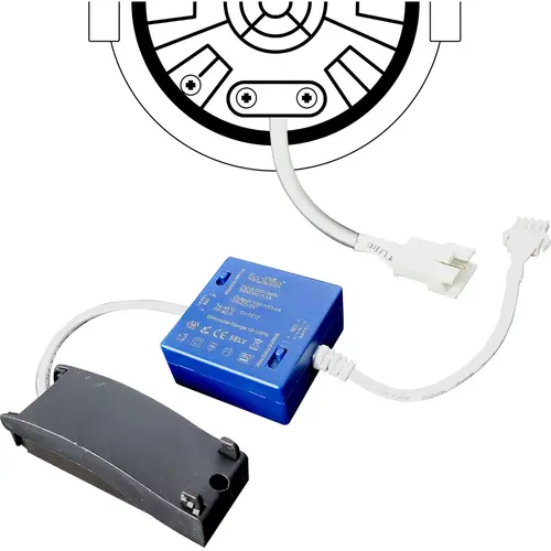 EcoDim ED-10104 LED-inbouwspot IP54 dimbaar 75mm rond 2700-3000K dim-to-warm gun metal