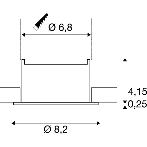 SLV 1007453 NEW TRIA 68 plafondinbouwring verdiept wit IP20