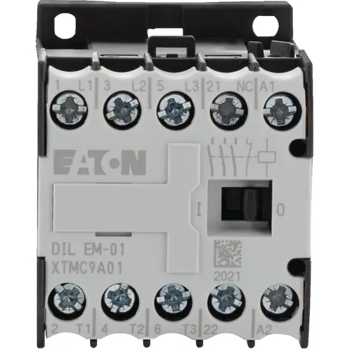 Eaton DILEM-01(24V50/60HZ) magneetschakelaar 3-polig 4kW/400V AC3 bedieningsspanning 24V 3x NO en 1x NC