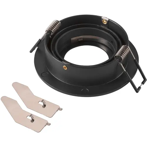 SLV 1007343 NEW TRIA 75 plafondinbouwring aluminium zwart IP20 excl. lichtbron