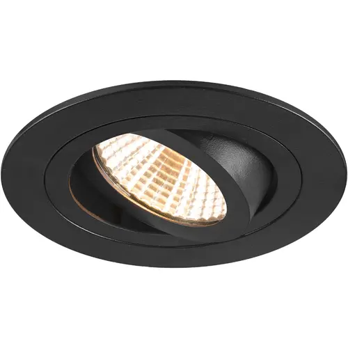 SLV 1007343 NEW TRIA 75 plafondinbouwring aluminium zwart IP20 excl. lichtbron