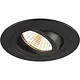 SLV 1007343 NEW TRIA 75 plafondinbouwring aluminium zwart IP20 excl. lichtbron