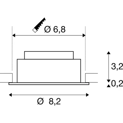 SLV 1007433 NEW TRIA UNIVERSAL 68 inbouwspot LED 8,6W 2500-4000K wit IP20