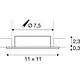 SLV 1007635 New Tria 75 XL plafondinbouwring aluminium zwart IP20 excl. lichtbron