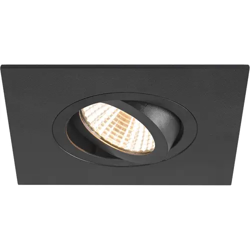 SLV 1007635 New Tria 75 XL plafondinbouwring aluminium zwart IP20 excl. lichtbron