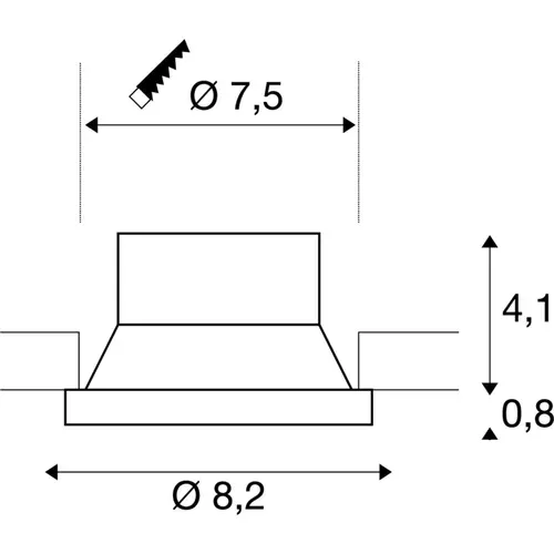 SLV 1007450 NEW TRIA 75 plafondinbouwring verdiept wit IP20