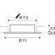 SLV 1007631 NEW TRIA 75 XL inbouwring zwart IP20 excl. lichtbron