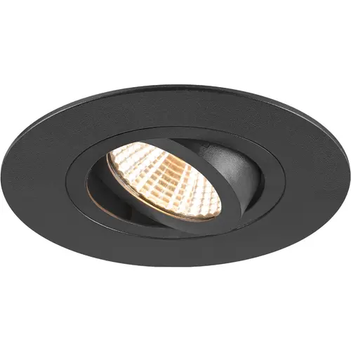 SLV 1007631 NEW TRIA 75 XL inbouwring zwart IP20 excl. lichtbron