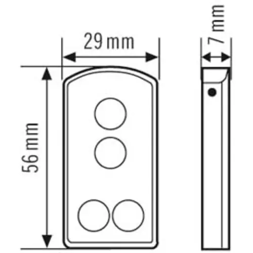 Esylux MOBIL-RCI-M ZILVER afstandsbediening voor minimelders bewegingsmelders MD-W-/RC-serie A