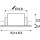 SLV 1007338 NEW TRIA 68 verdiepte inbouwring vierkant zwart IP65 incl. glas excl. lichtbron