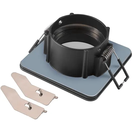 SLV 1007338 NEW TRIA 68 verdiepte inbouwring vierkant zwart IP65 inclusief glas