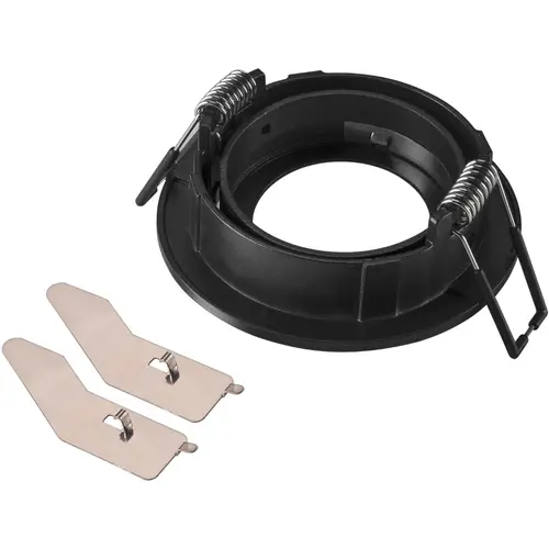 SLV 1007332 NEW TRIA 68 inbouwring rond zwart IP20 excl. lichtbron