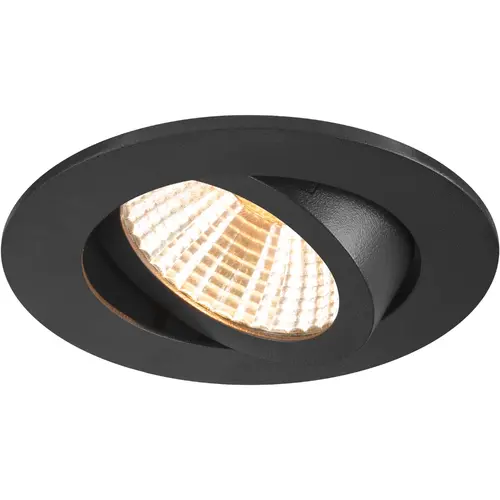 SLV 1007332 NEW TRIA 68 inbouwring rond zwart IP20 excl. lichtbron