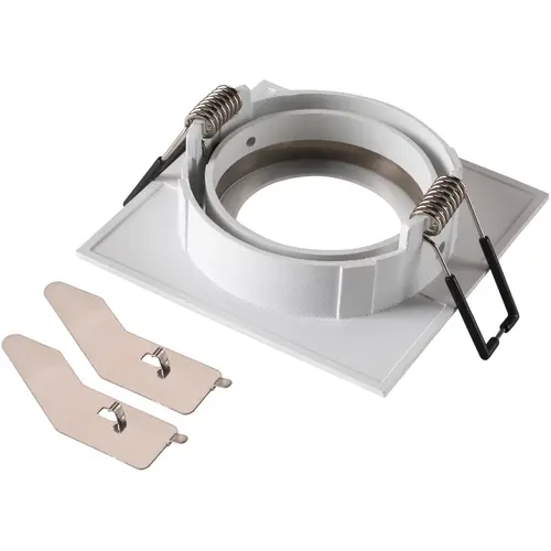 SLV 1007328 NEW TRIA 68 inbouwring vierkant wit IP20 excl. lichtbron
