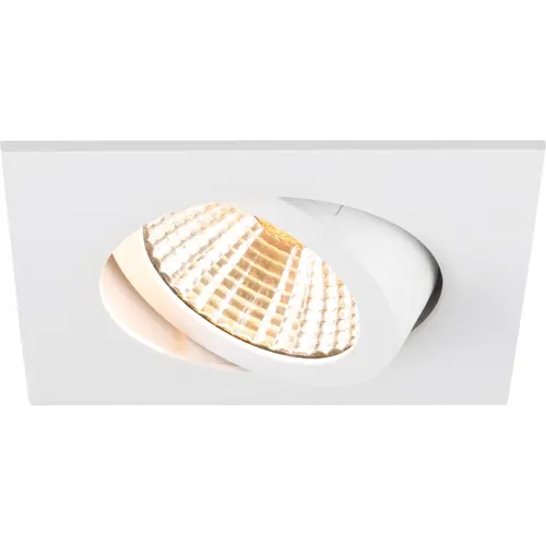 SLV 1007328 NEW TRIA 68 inbouwring vierkant wit IP20 excl. lichtbron