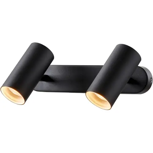 SLV 1008719 wand- en plafondopbouwarmatuur noblo cw double LED 12W 2700K dimbaar zwart IP20