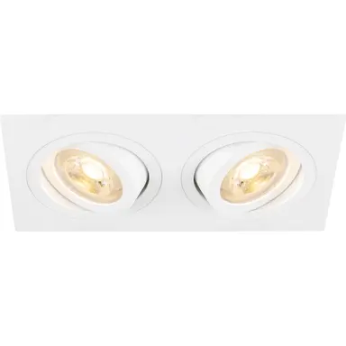 SLV 1008509 New Tria 155 plafondinbouwarmatuur zwenkbaar 10W aluminium vierkant wit IP20 excl. lichtbron