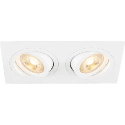 SLV 1008509 New Tria 155 plafondinbouwarmatuur zwenkbaar 10W aluminium vierkant wit IP20 excl. lichtbron