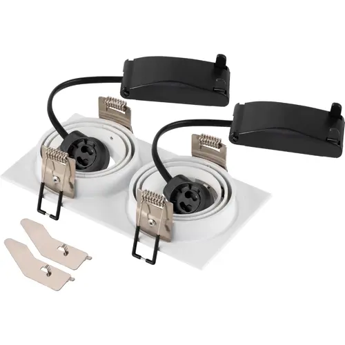 SLV 1008509 New Tria 155 plafondinbouwarmatuur zwenkbaar 10W aluminium vierkant wit IP20 excl. lichtbron