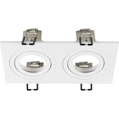 SLV 1008008 NEW TRIA 155 double inbouwring vierkant wit IP20 excl. lichtbron