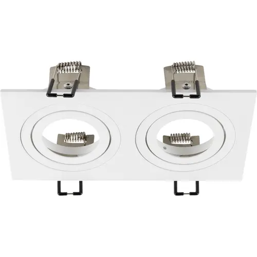 SLV 1008008 NEW TRIA 155 double inbouwring vierkant wit IP20 excl. lichtbron