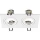 SLV 1008008 NEW TRIA 155 double inbouwring vierkant wit IP20 excl. lichtbron