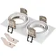 SLV 1008008 NEW TRIA 155 double inbouwring vierkant wit IP20 excl. lichtbron