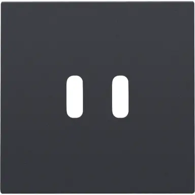 Niko 122-68003 afwerkingsset voor dubbele smart USB-C lader anthracite coated