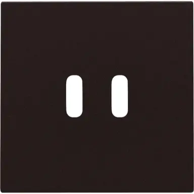 Niko 124-68003 afwerkingsset voor dubbele smart USB-C lader dark brown coated