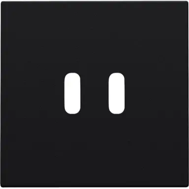 Niko 161-68003 afwerkingsset voor dubbele smart USB-C lader black coated