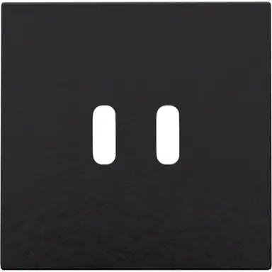 Niko 200-68003 afwerkingsset voor dubbele smart USB-C lader piano black coated