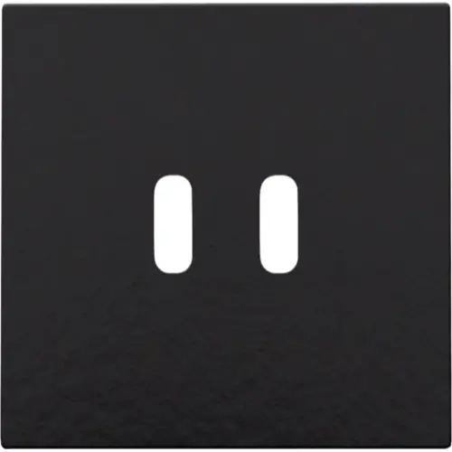 Niko 200-68003 afwerkingsset voor dubbele smart USB-C lader piano black coated