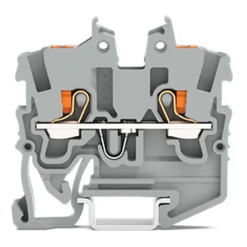 Wago 2250-1201 MINI-rijgklem 2-draads met drukknop 1 mm² grijs