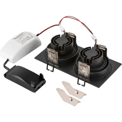 SLV 1008514 NEW TRIA 155 inbouwspot 2-voudig LED 14W 3000K dimbaar zwart