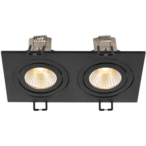 SLV 1008514 NEW TRIA 155 inbouwspot 2-voudig LED 14W 3000K dimbaar zwart
