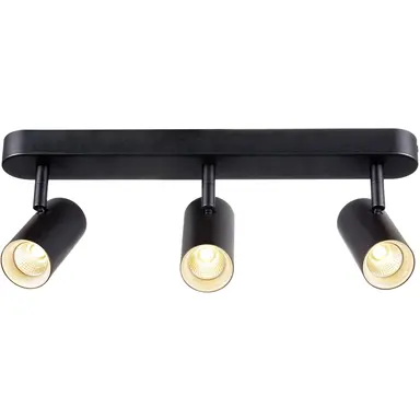 SLV 1008720 noblo cw triple LED wand- en plafondopbouwarmatuur 19W 2700K zwart IP20