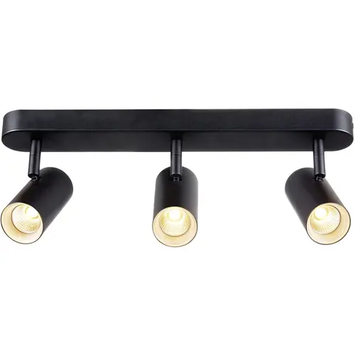 SLV 1008720 noblo cw triple LED wand- en plafondopbouwarmatuur 19W 2700K zwart IP20