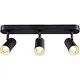 SLV 1008720 noblo cw triple LED wand- en plafondopbouwarmatuur 19W 2700K zwart IP20