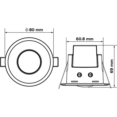 Klemko PLF-IB-PIR-ECO-ZW Lumiko 870472 aanwezigheidsmelder PIR plafond inbouw 7m 2000W IP20