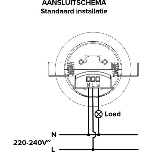 Klemko PLF-IB-PIR-ECO-ZW Lumiko plafond aanwezigheidsdetector 360gr. 7m 40m² zwart