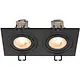 SLV 1008510 NEW TRIA 155 plafondinbouwarmatuur vierkant 2x GU10 fitting zwenkbaar zwart IP20 excl. lichtbron