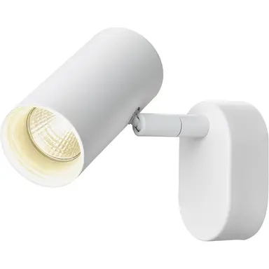 SLV 1008703 NOBLO single wand- en plafondopbouwspot 8W rond dim to warm 2000-3000K wit IP20