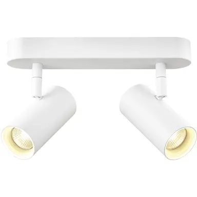SLV 1008710 NOBLO double wand- en plafondopbouwspot 12W rond 3000K wit IP20