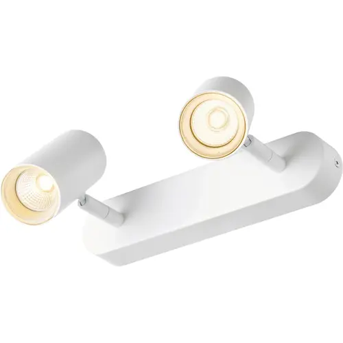 SLV 1008710 NOBLO double wand- en plafondopbouwspot 12W rond 3000K wit IP20