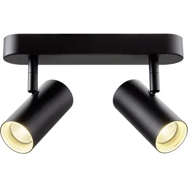 SLV 1008713 NOBLO double wand- en plafondopbouwspot 12W rond 3000K zwart IP20