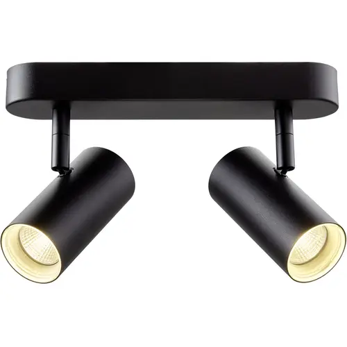 SLV 1008713 NOBLO double wand- en plafondopbouwspot 12W rond 3000K zwart IP20